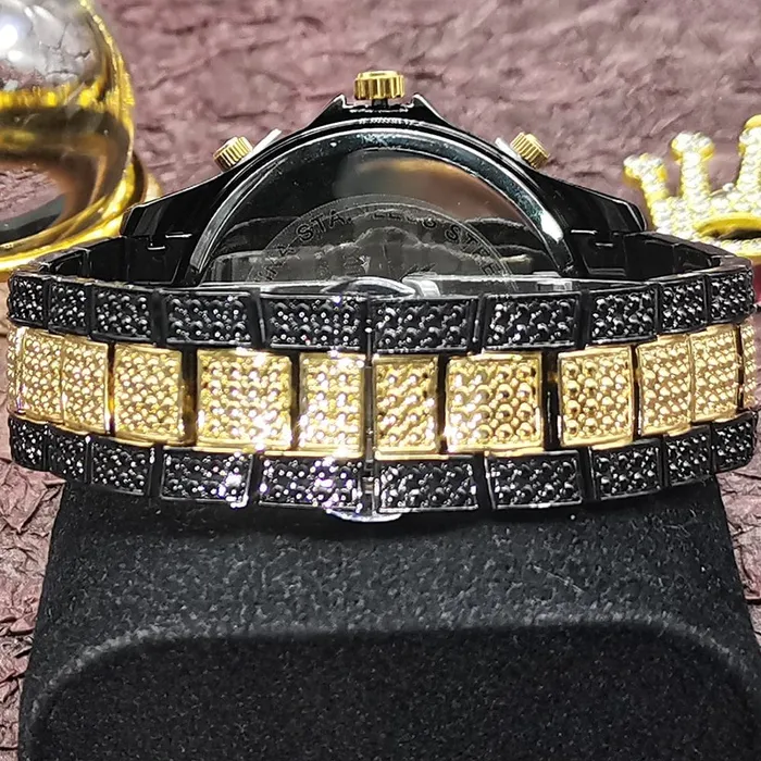 Watches VVS Jewelry VVS Jewelry Fully Iced Area Codez Bling Watch