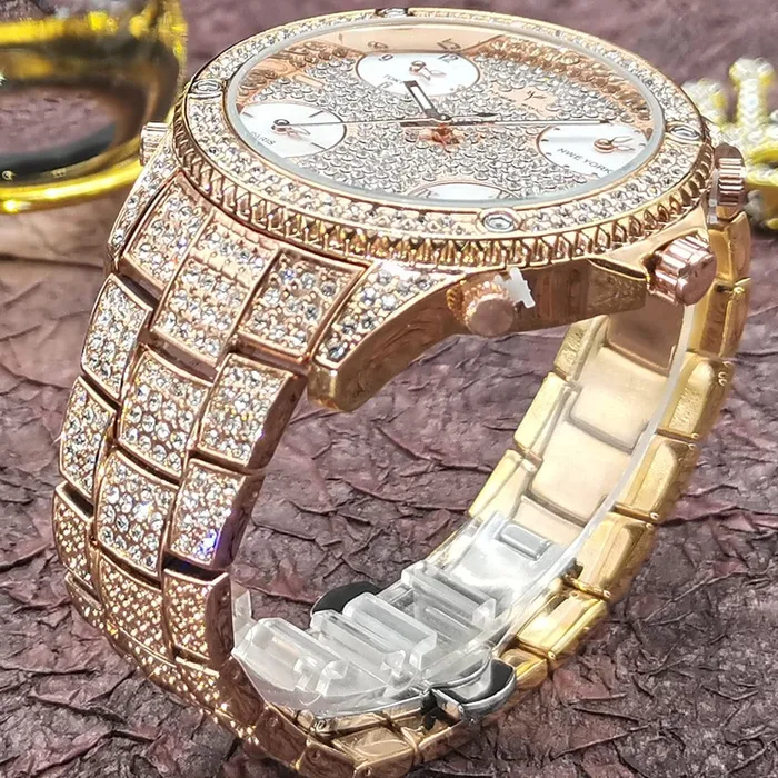 Watches VVS Jewelry VVS Jewelry Fully Iced Area Codez Bling Watch