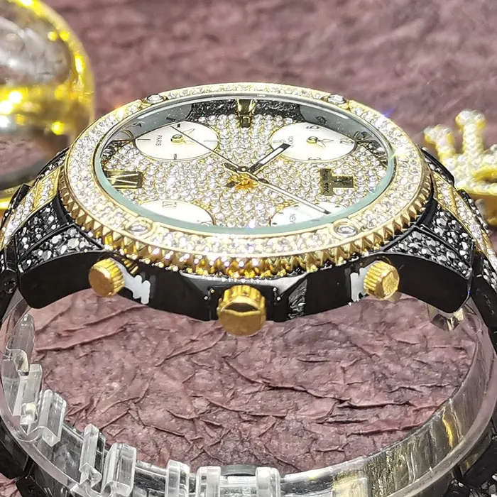 Watches VVS Jewelry VVS Jewelry Fully Iced Area Codez Bling Watch