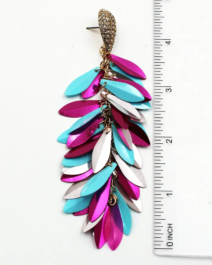 02162024 Earrings Acrylic Scale Linear Earrings