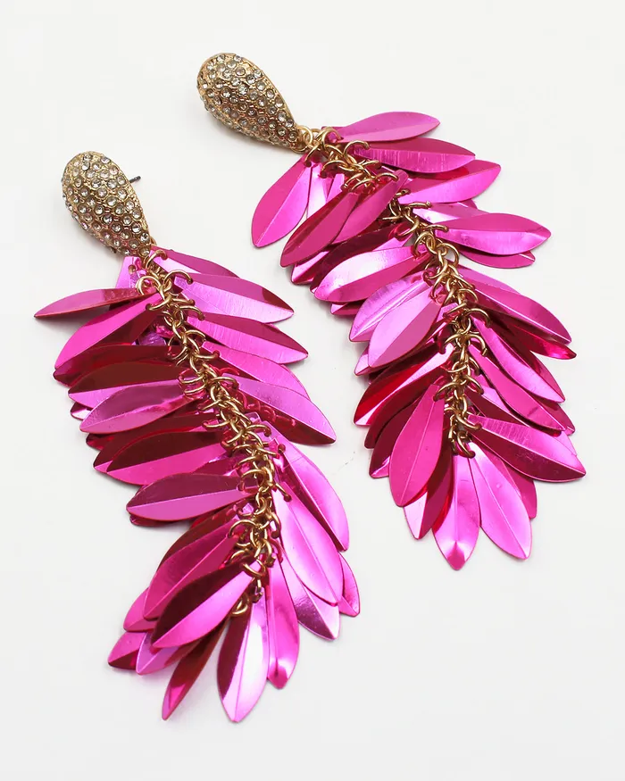 02162024 Earrings Acrylic Scale Linear Earrings