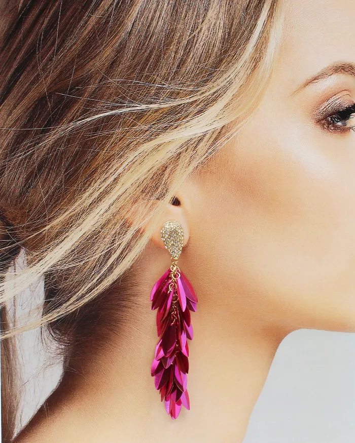 02162024 Earrings Acrylic Scale Linear Earrings
