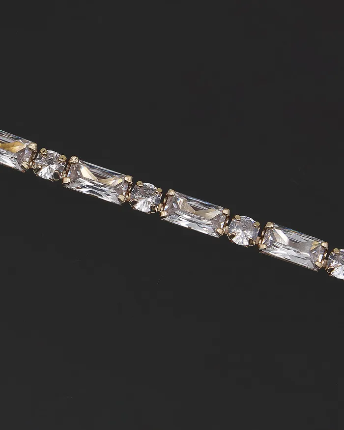 12212023 Bracelets Rectangular CZ Stone Tennis Bracelet 12212023 Bracelets Rectangular CZ Stone Tennis Bracelet