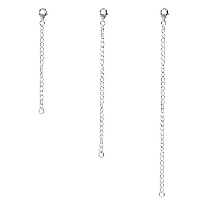 BERRICLE Necklaces Chain Extension in Sterling Silver 3 Piece