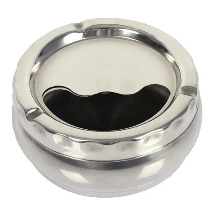 Bracelets Dropshipped via Social Commerce Network Stainless Steel Ashtray Holder with Rotatable Lid 10cm Diameter