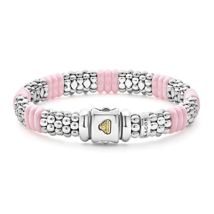 Bracelets Pink Caviar Pink Ceramic Caviar Beaded Bracelet 9mm LAGOS Bracelets Pink Caviar Pink Ceramic Caviar Beaded Bracelet 9mm LAGOS