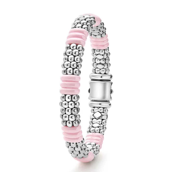 Bracelets Pink Caviar Pink Ceramic Caviar Beaded Bracelet 9mm LAGOS Bracelets Pink Caviar Pink Ceramic Caviar Beaded Bracelet 9mm LAGOS