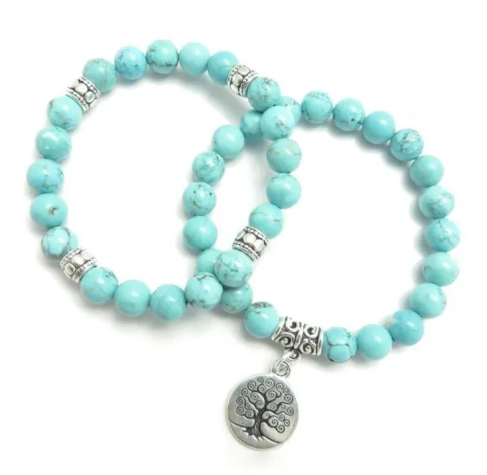 Bracelets Turquoise Tree of Life Double Bracelet WickedAF