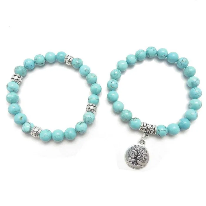 Bracelets Turquoise Tree of Life Double Bracelet WickedAF