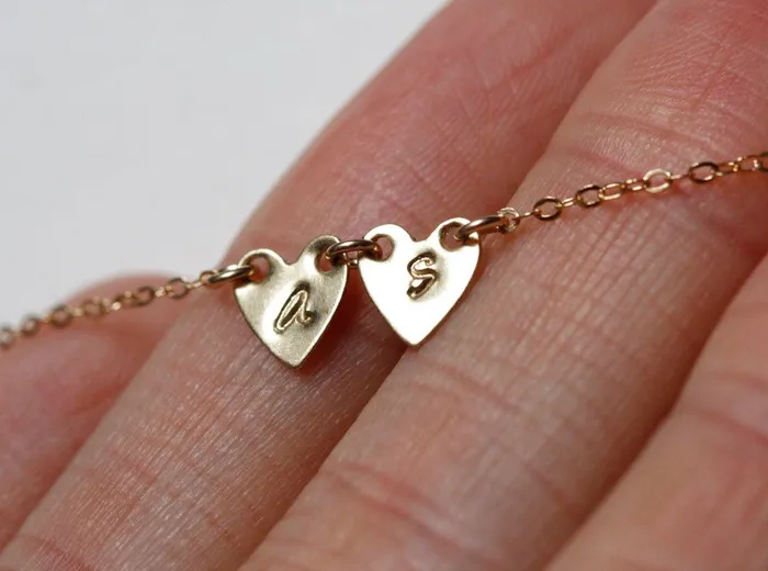Capucinne Necklaces Personalized Gift Jewelry Sideways Initial Necklace