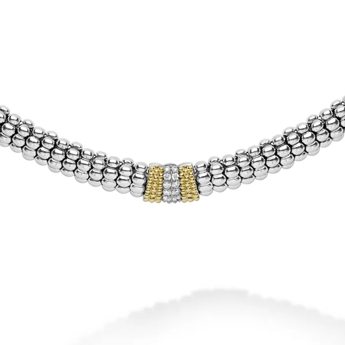 Caviar Lux Single Station Diamond Caviar Necklace LAGOS Necklaces