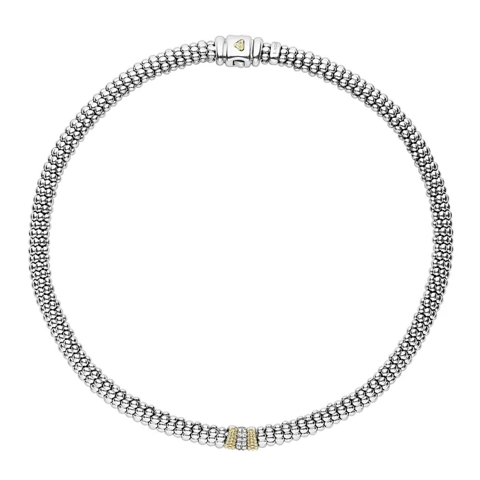 Caviar Lux Single Station Diamond Caviar Necklace LAGOS Necklaces Caviar Lux Single Station Diamond Caviar Necklace LAGOS Necklaces