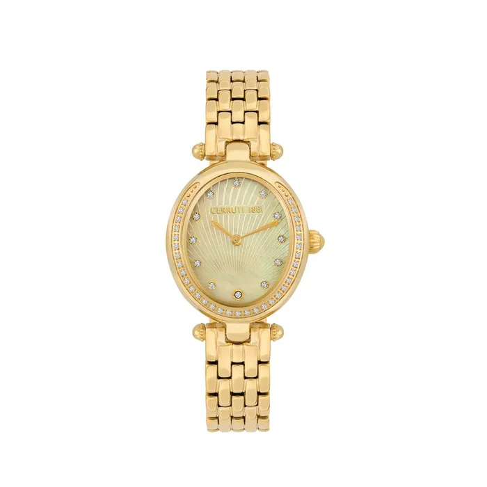 Cerruti Ladies Stainless Steel Watch With Gold Plated Bracelet Case Cerruti Bracelets Cerruti Ladies Stainless Steel Watch With Gold Plated Bracelet Case Cerruti Bracelets