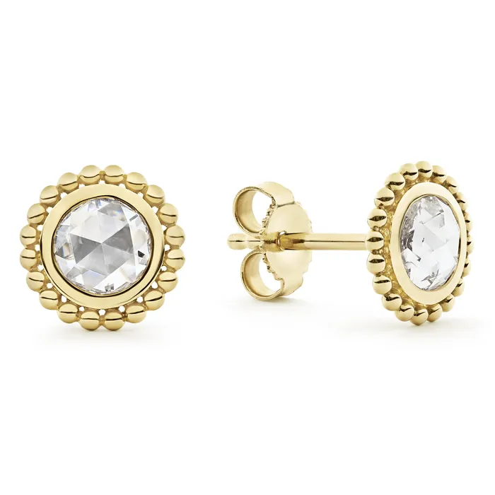 Covet Large Rose Cut Diamond Stud Earrings LAGOS Earrings Covet Large Rose Cut Diamond Stud Earrings LAGOS Earrings