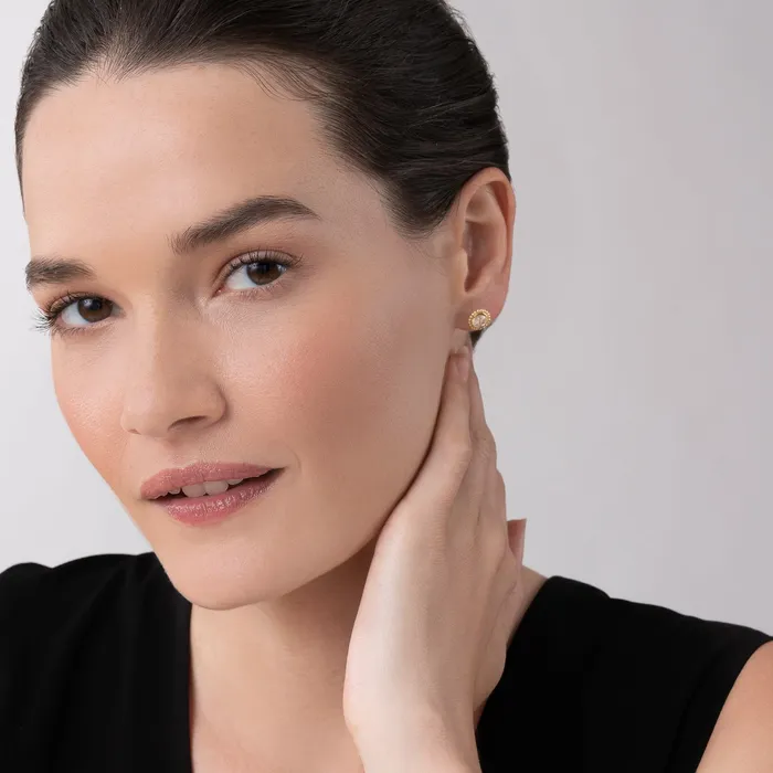 Covet Large Rose Cut Diamond Stud Earrings LAGOS Earrings Covet Large Rose Cut Diamond Stud Earrings LAGOS Earrings