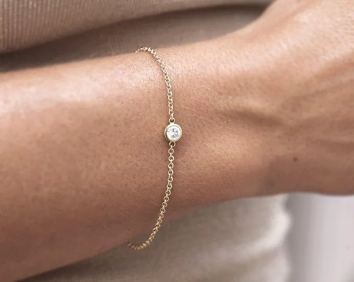 Diamond Bracelet Solitaire Diamond Bracelet Capucinne Bracelets
