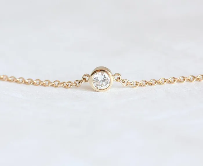 Diamond Bracelet Solitaire Diamond Bracelet Capucinne Bracelets