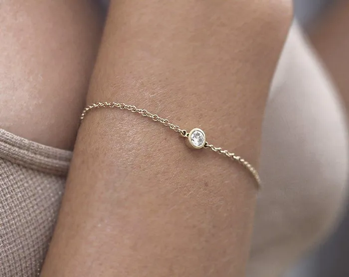 Diamond Bracelet Solitaire Diamond Bracelet Capucinne Bracelets