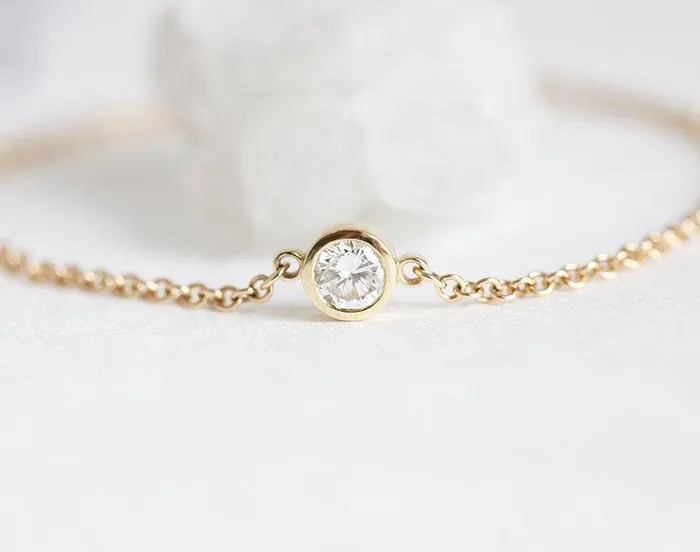 Diamond Bracelet Solitaire Diamond Bracelet Capucinne Bracelets