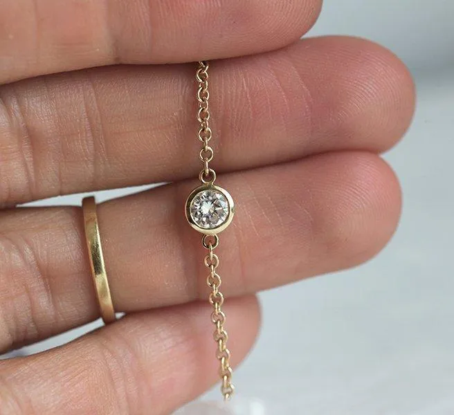 Diamond Bracelet Solitaire Diamond Bracelet Capucinne Bracelets