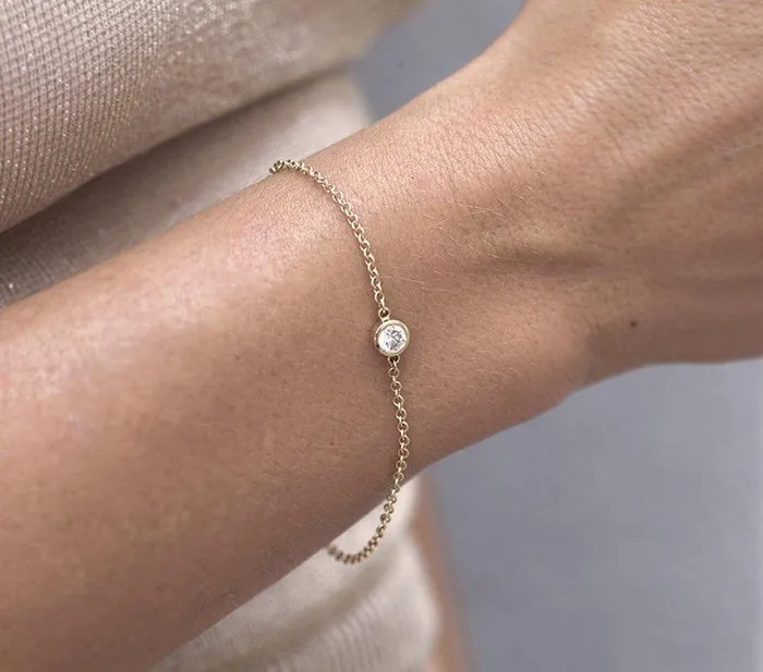 Diamond Bracelet Solitaire Diamond Bracelet Capucinne Bracelets