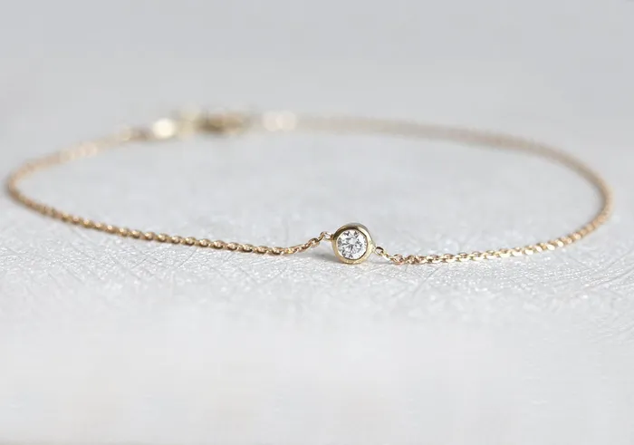 Diamond Bracelet Solitaire Diamond Bracelet Capucinne Bracelets