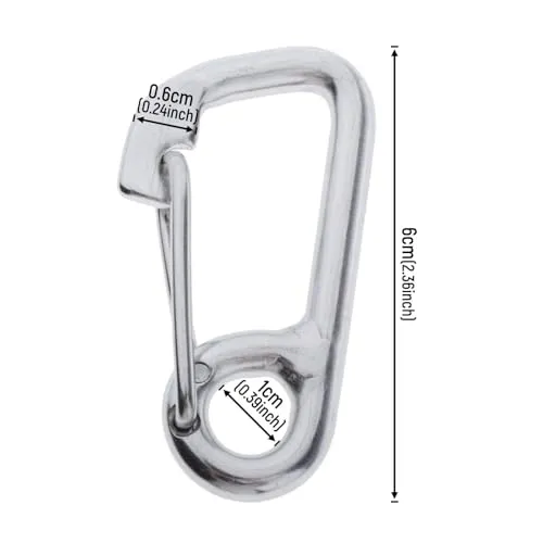 Dropshipped via Social Commerce Network Bracelets ATORSE Stainless Steel Snap Spring Buckle Hook BCD Finger Spool Dive Safety Clip
