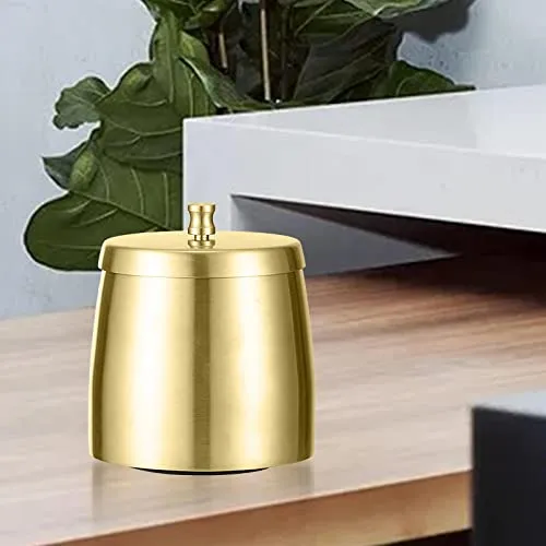 Dropshipped via Social Commerce Network Bracelets LOSA Windproof Ashtray with Lid Stainless Steel Rainproof for Smoking Smokers Gold Dropshipped via Social Commerce Network Bracelets LOSA Windproof Ashtray with Lid Stainless Steel Rainproof for Smoking Smokers Gold