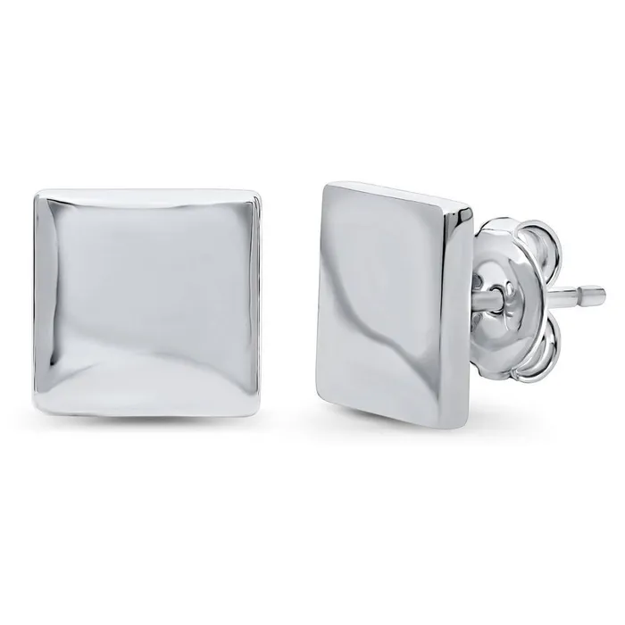 Earrings BERRICLE Cross Square Stud Earrings in Sterling Silver 2 Pairs