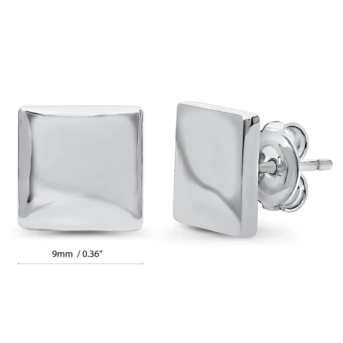 Earrings BERRICLE Cross Square Stud Earrings in Sterling Silver 2 Pairs