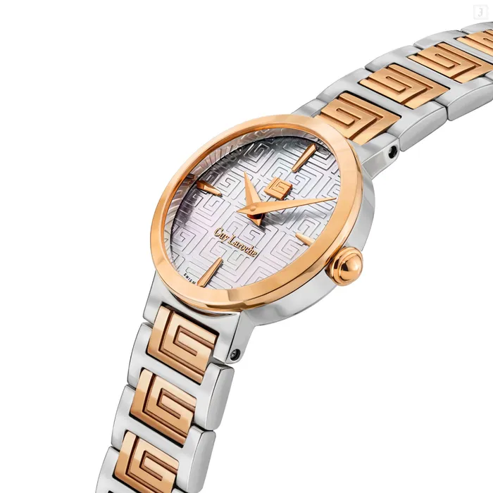Earrings Guy Laroche Guy Laroche Ariane Ladies White MOP Dial Stainless Steel Rose Gold Watch