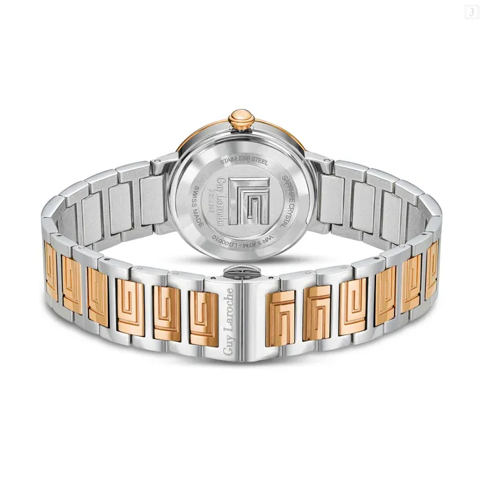 Earrings Guy Laroche Guy Laroche Ariane Ladies White MOP Dial Stainless Steel Rose Gold Watch