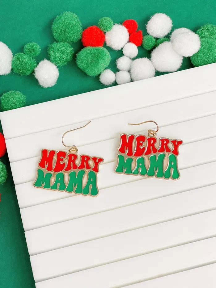 Earrings Merry Mama Enamel Dangle Earrings Prep Obsessed ESS