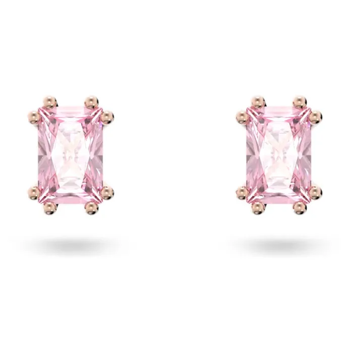 Earrings Swarovski Stilla Stud Earrings Rectangular cut Pink Rose goldtone plated Earrings Swarovski Stilla Stud Earrings Rectangular cut Pink Rose goldtone plated