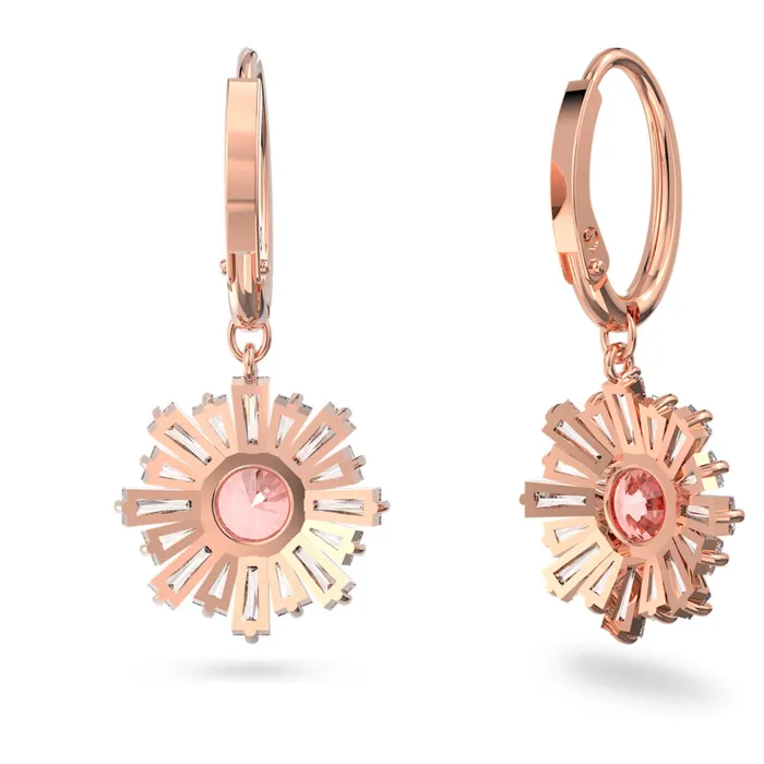 Earrings Swarovski Sunshine Hoop Earrings Pink Rose goldtone plated Swarovski