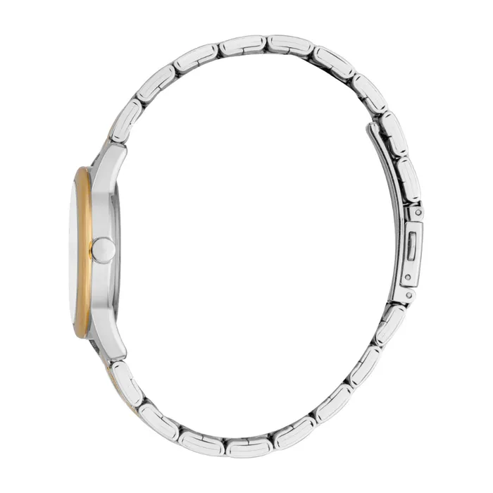 Esprit ESPRIT Womens Two Tone Silver Gold Watch with Silver Dial and Metal Bracelet Bracelets Esprit ESPRIT Womens Two Tone Silver Gold Watch with Silver Dial and Metal Bracelet Bracelets