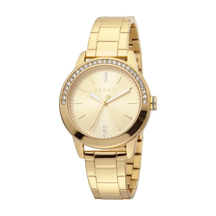 Esprit Ladies Watch Golden Color Case Bracelet With Stone Golden Dial Esprit Bracelets Esprit Ladies Watch Golden Color Case Bracelet With Stone Golden Dial Esprit Bracelets