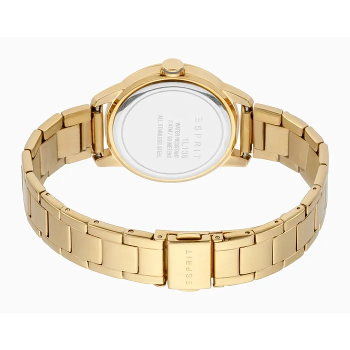 Esprit Ladies Watch Golden Color Case Bracelet With Stone Golden Dial Esprit Bracelets Esprit Ladies Watch Golden Color Case Bracelet With Stone Golden Dial Esprit Bracelets