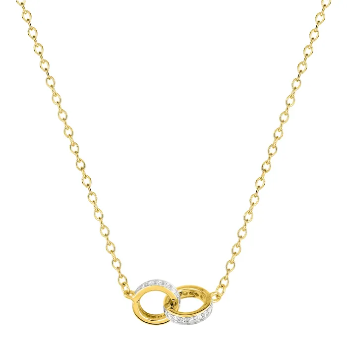 Fontenay Necklaces Fontenay Paris Gold Plated 45 cm Necklace with Zirconia