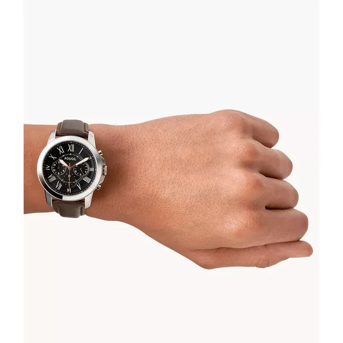 Fossil Mens Grant Chronograph Brown Leather Watch Fossil Watches