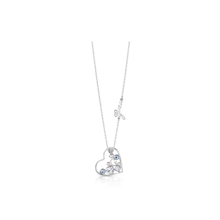 Guess Necklace Silver Color Light Azore With Crystal Heart 1618 Guess Necklaces Guess Necklace Silver Color Light Azore With Crystal Heart 1618 Guess Necklaces