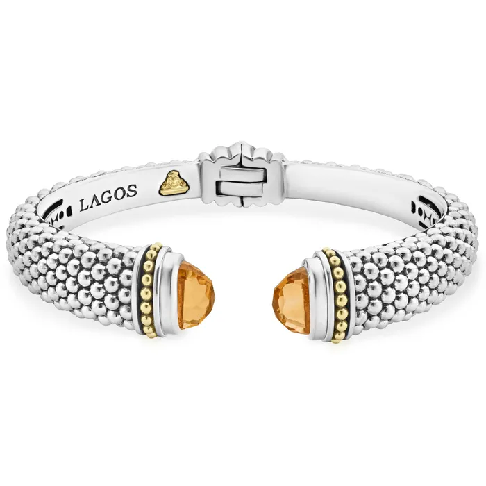 Lagos Bracelets Caviar Color Citrine Cuff Bracelet 12mm