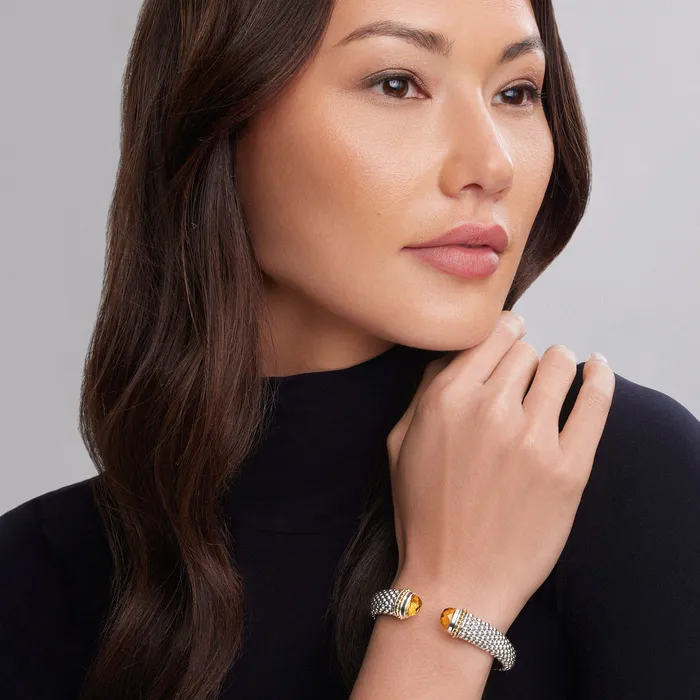 Lagos Bracelets Caviar Color Citrine Cuff Bracelet 12mm Lagos Bracelets Caviar Color Citrine Cuff Bracelet 12mm