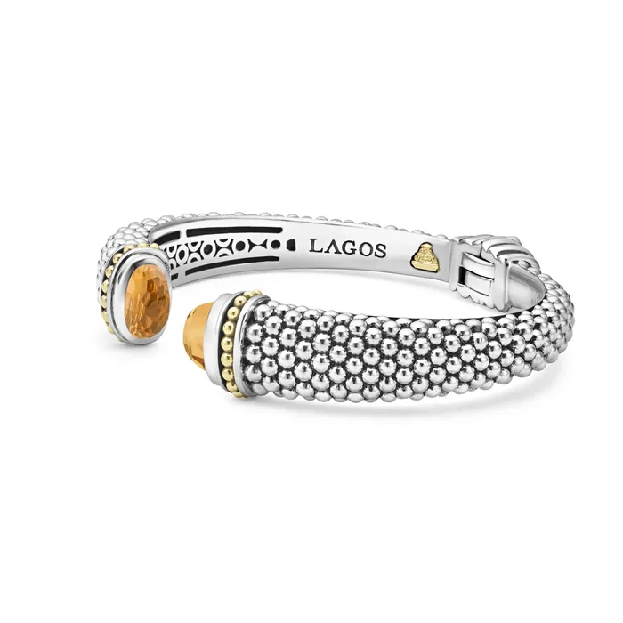Lagos Bracelets Caviar Color Citrine Cuff Bracelet 12mm Lagos Bracelets Caviar Color Citrine Cuff Bracelet 12mm