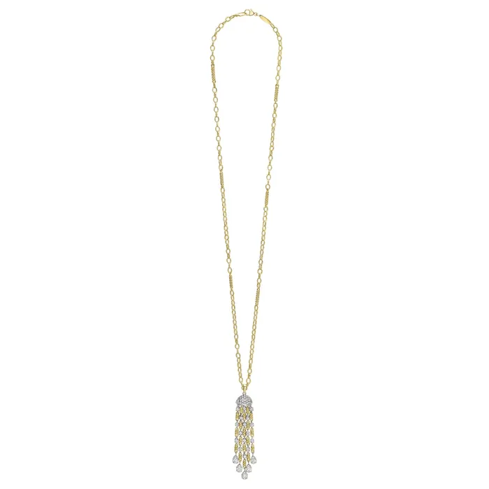 LAGOS Necklaces Studio 18K Gold 5Strand Chandelier Diamond Pendant Necklace