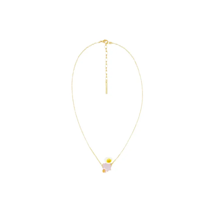LES NEREIDES Bog Arum And Pink Stone Statement Necklace Les Nereides Necklaces LES NEREIDES Bog Arum And Pink Stone Statement Necklace Les Nereides Necklaces