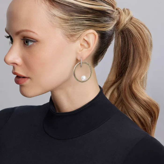 Luna Caviar Hoop Pearl Earrings Lagos Earrings Luna Caviar Hoop Pearl Earrings Lagos Earrings