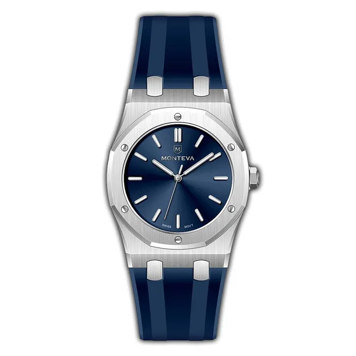 Monteva AP Gents Blue Dial Watch with Blue Dial and Rubber Strap Monteva Watches Monteva AP Gents Blue Dial Watch with Blue Dial and Rubber Strap Monteva Watches
