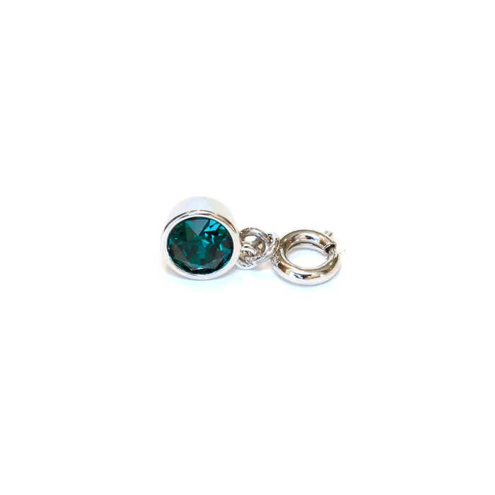 Necklaces Ferre Milano Pendant Silver Color With Green Stone Ferre Milano