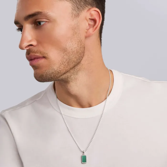 Necklaces LAGOS Anthem Malachite Tag Amulet Necklace